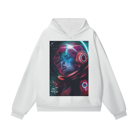 Spaced Out Oversize Heavyweight Hidden Pocket Fleece Hoodie