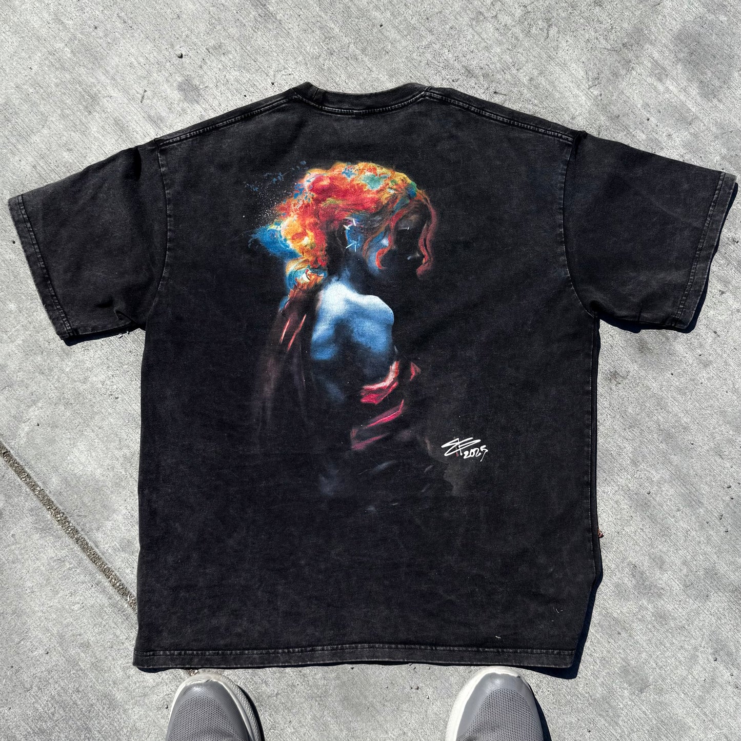 Force of Nature Acid Wash Oversize T-Shirt