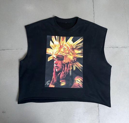 "Red Queen" French Terry Boxy Tank Top