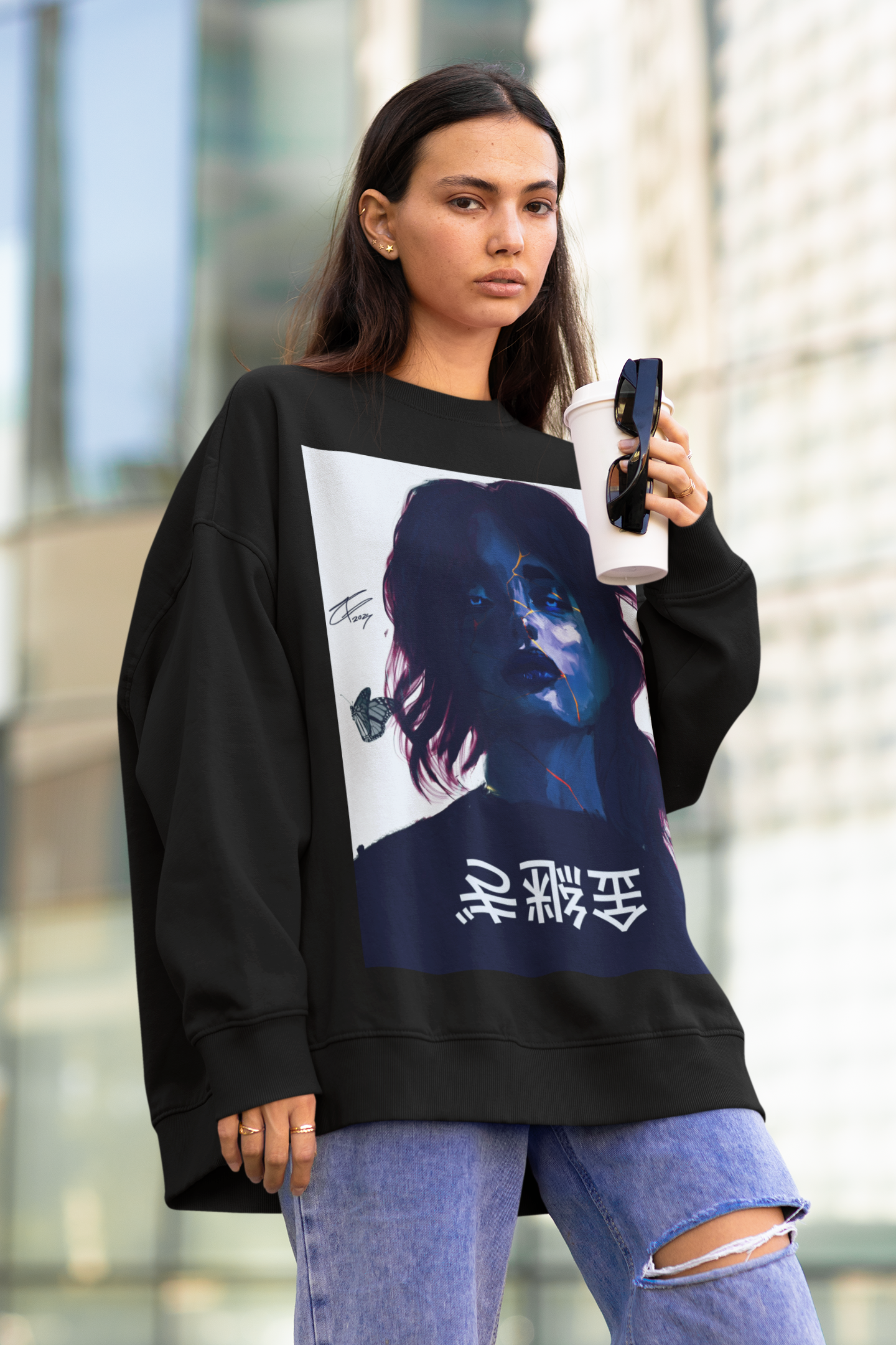 Kintsugi Fleeced Sweatshirt